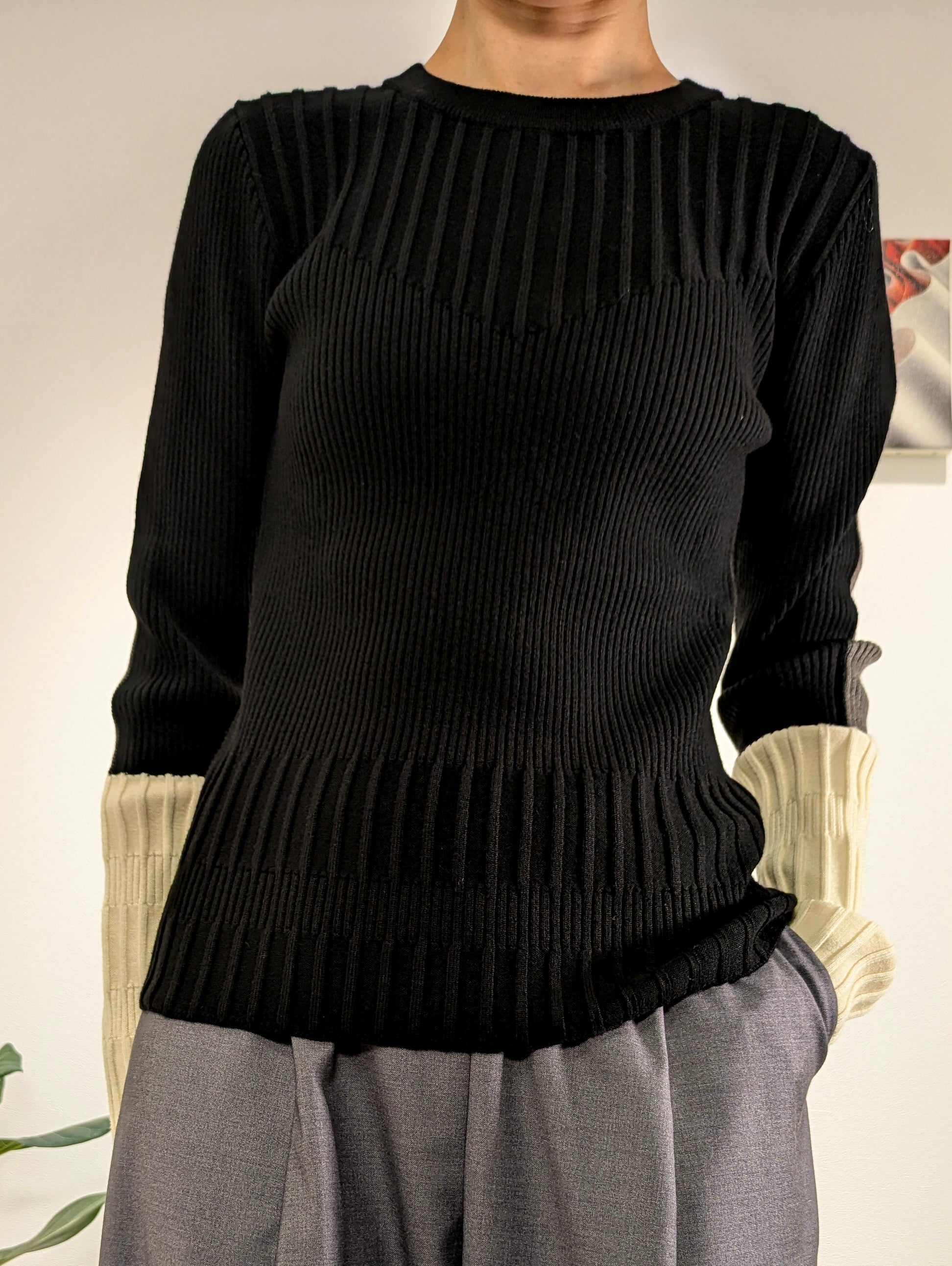 Color Block Rib Knit