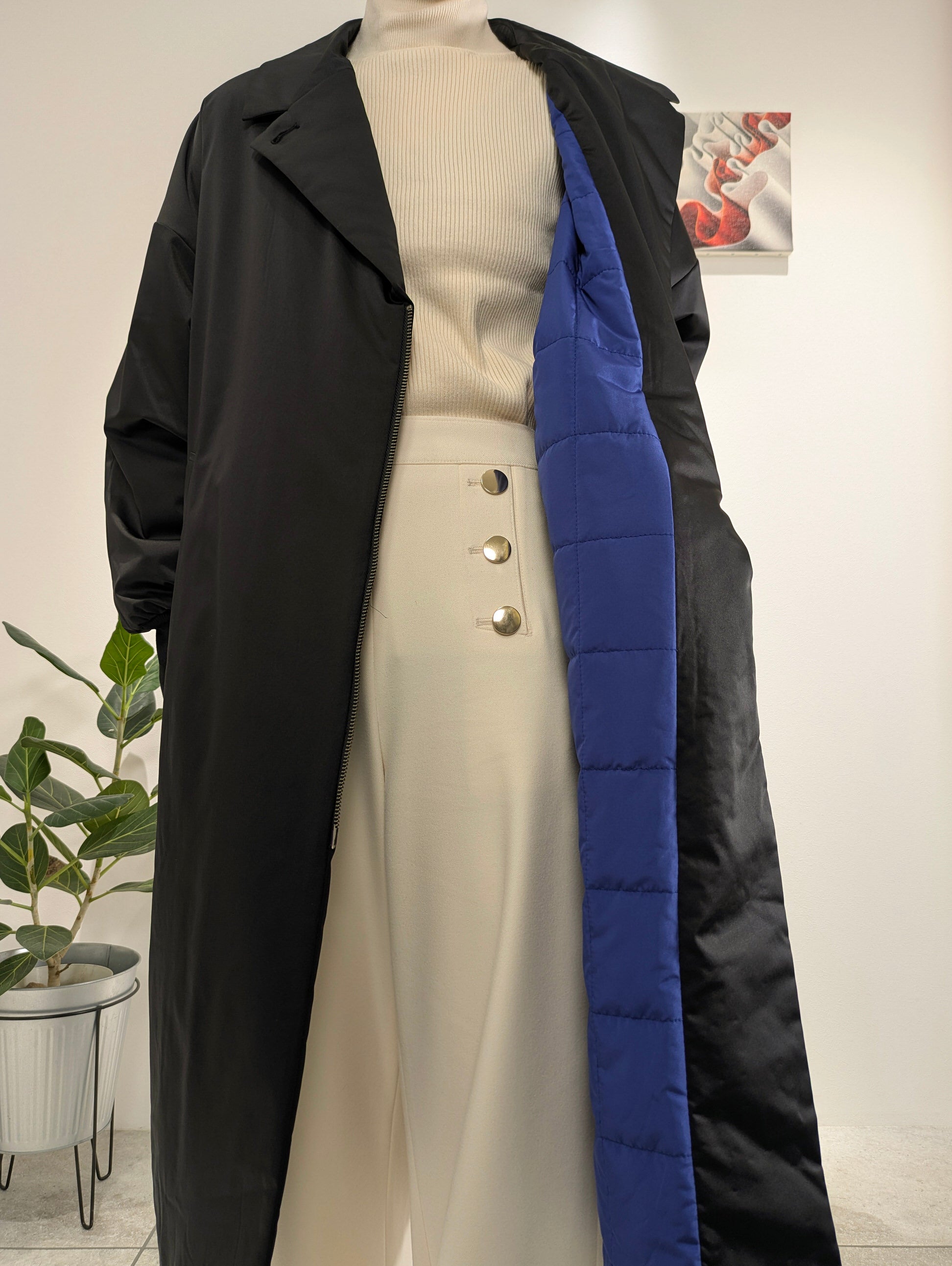 LIMONTA quilted padded long coat