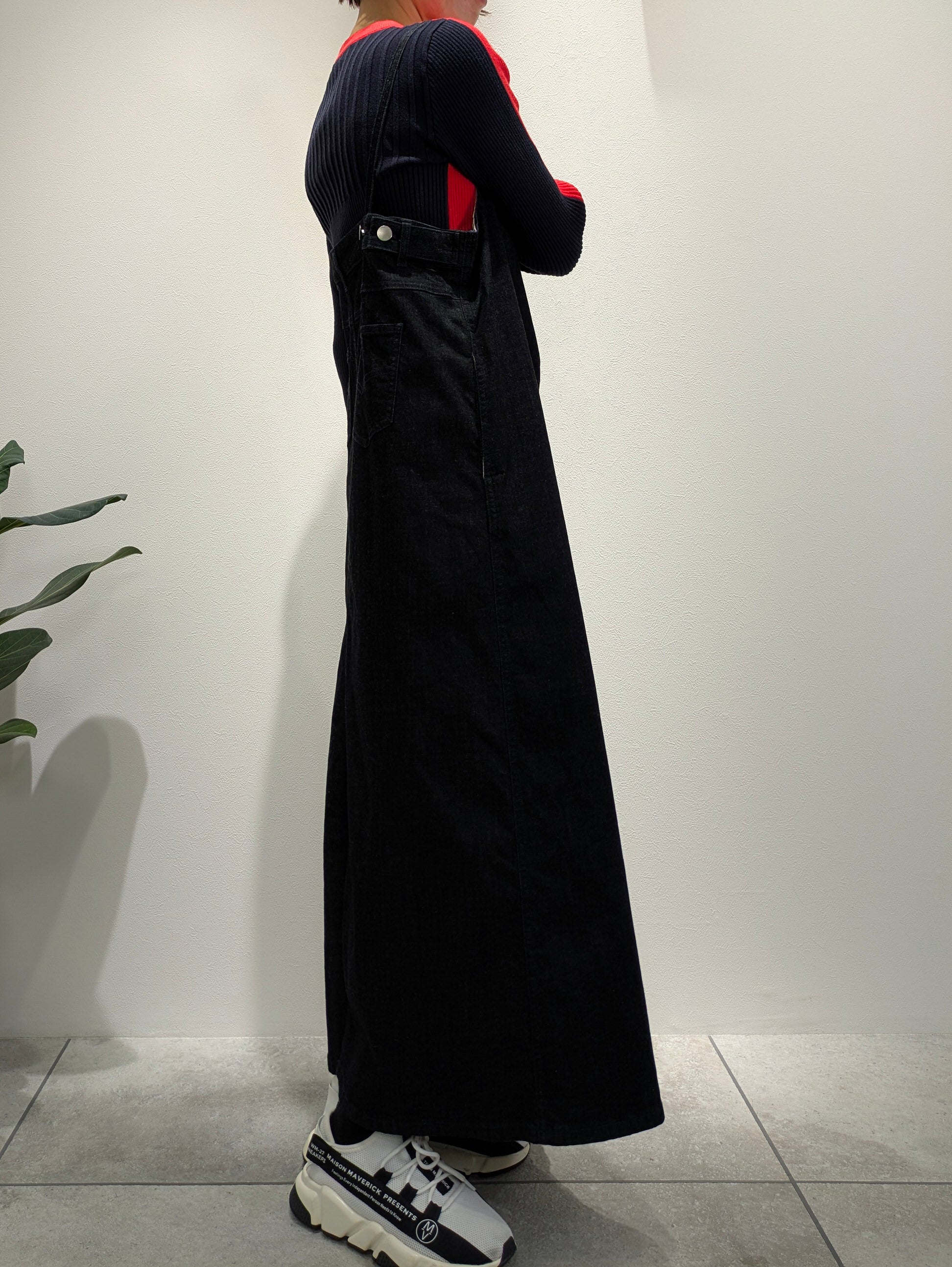 Remade denim jumper dress