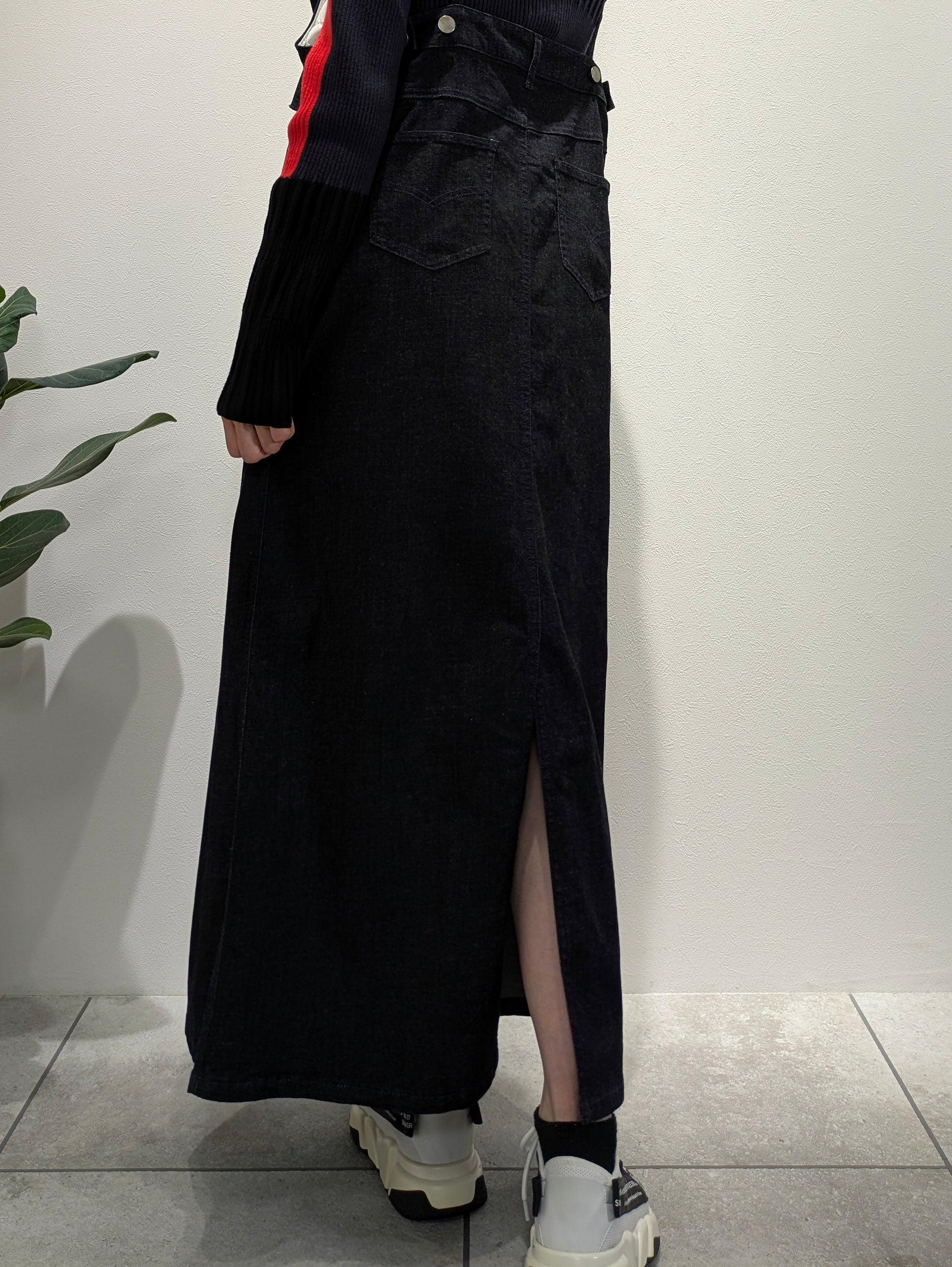 Remade denim jumper dress