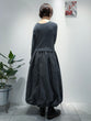 Rib knit and taffeta docking dress
