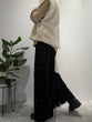 Velvet dot lace wide pants