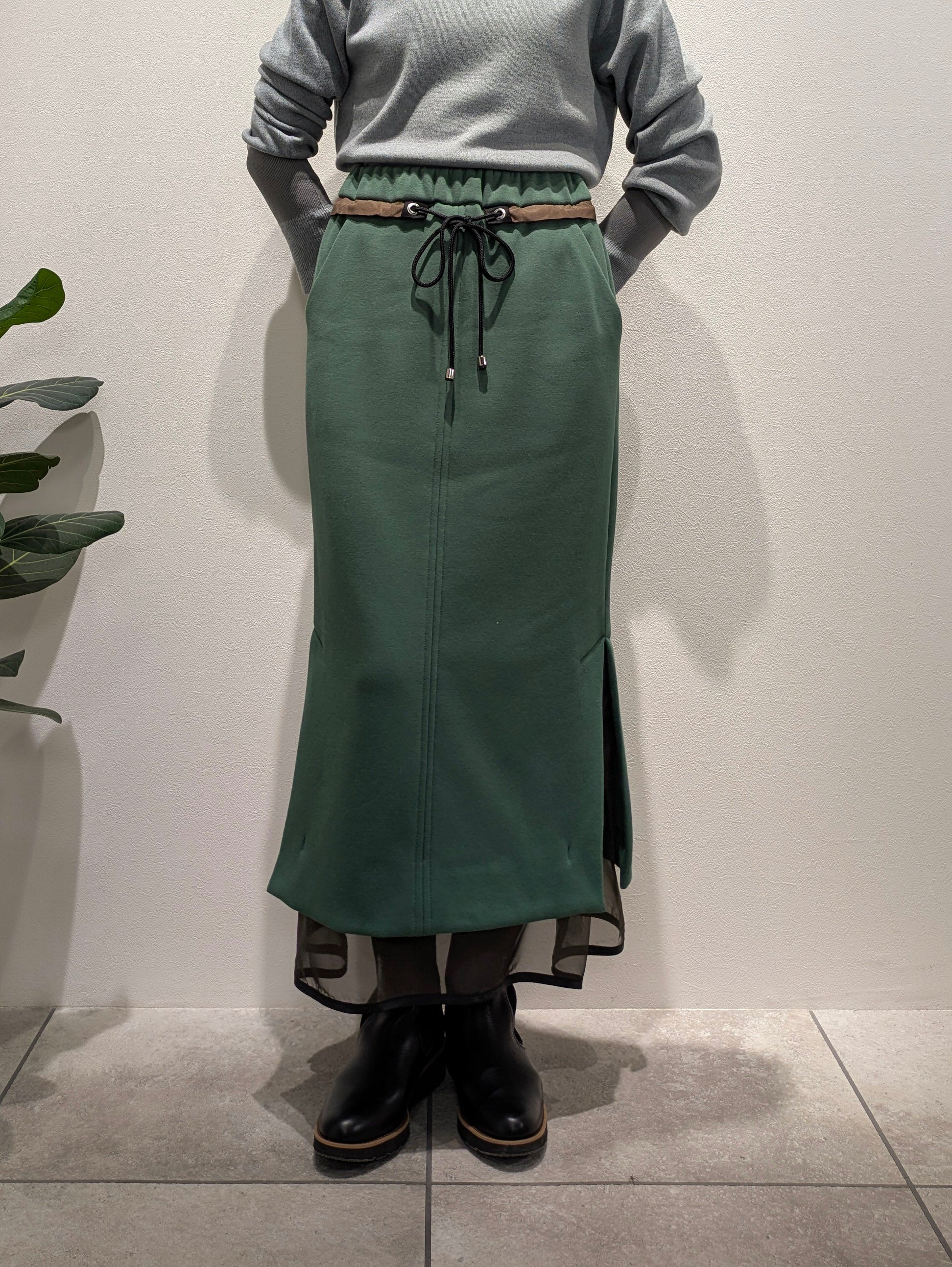 Sheer Hem Bomber Heat Skirt