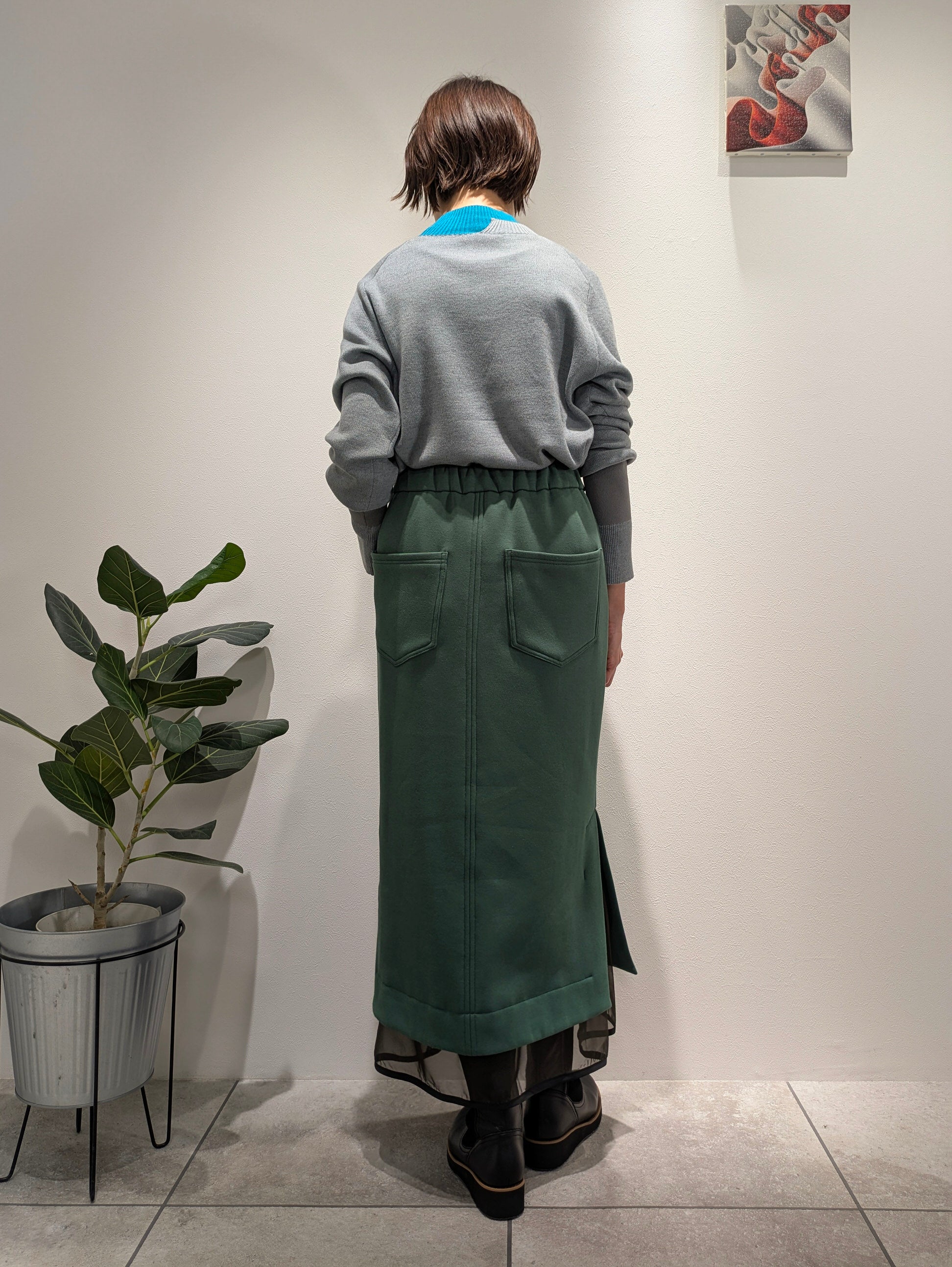 Sheer Hem Bomber Heat Skirt