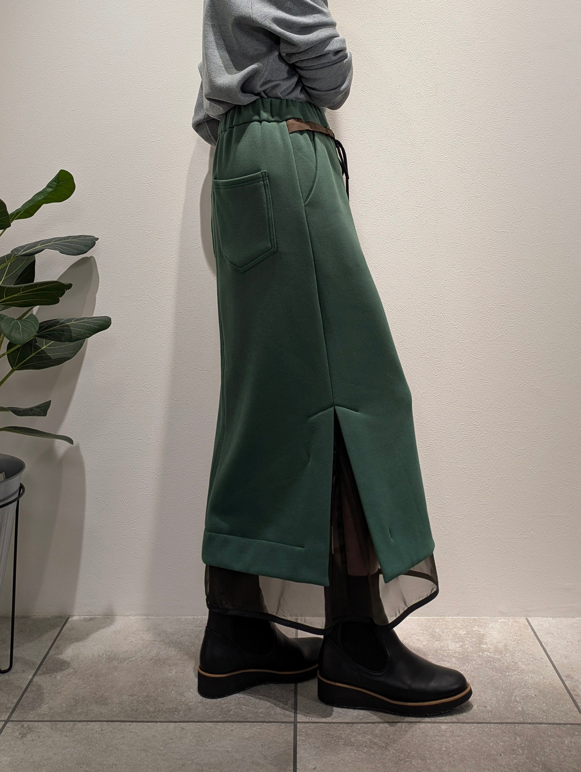 Sheer Hem Bomber Heat Skirt