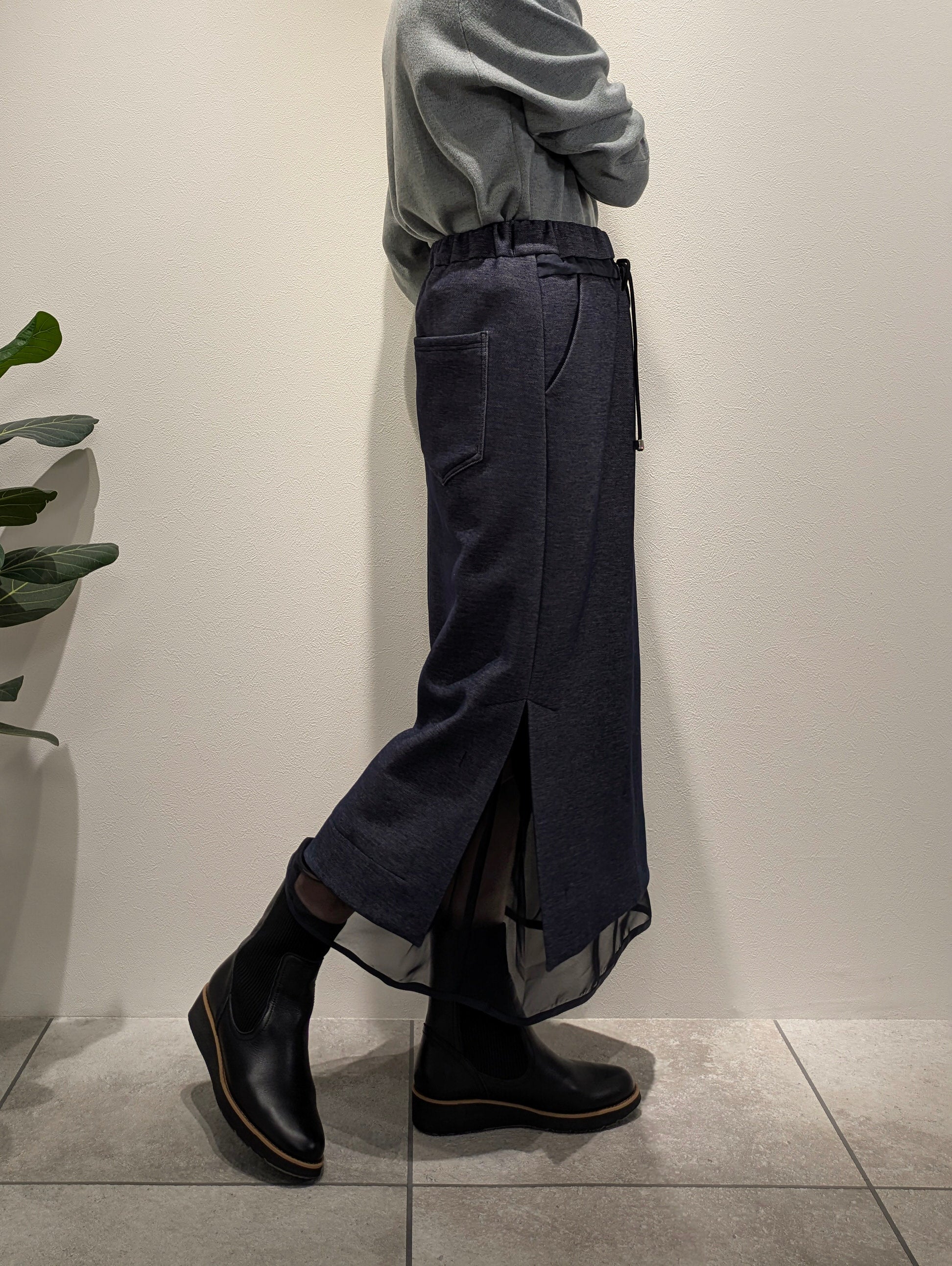 Sheer Hem Bomber Heat Skirt