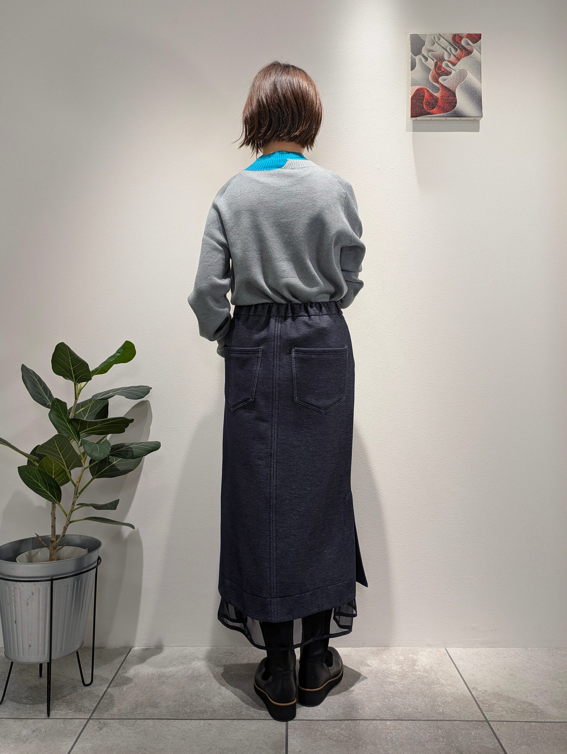 Sheer Hem Bomber Heat Skirt