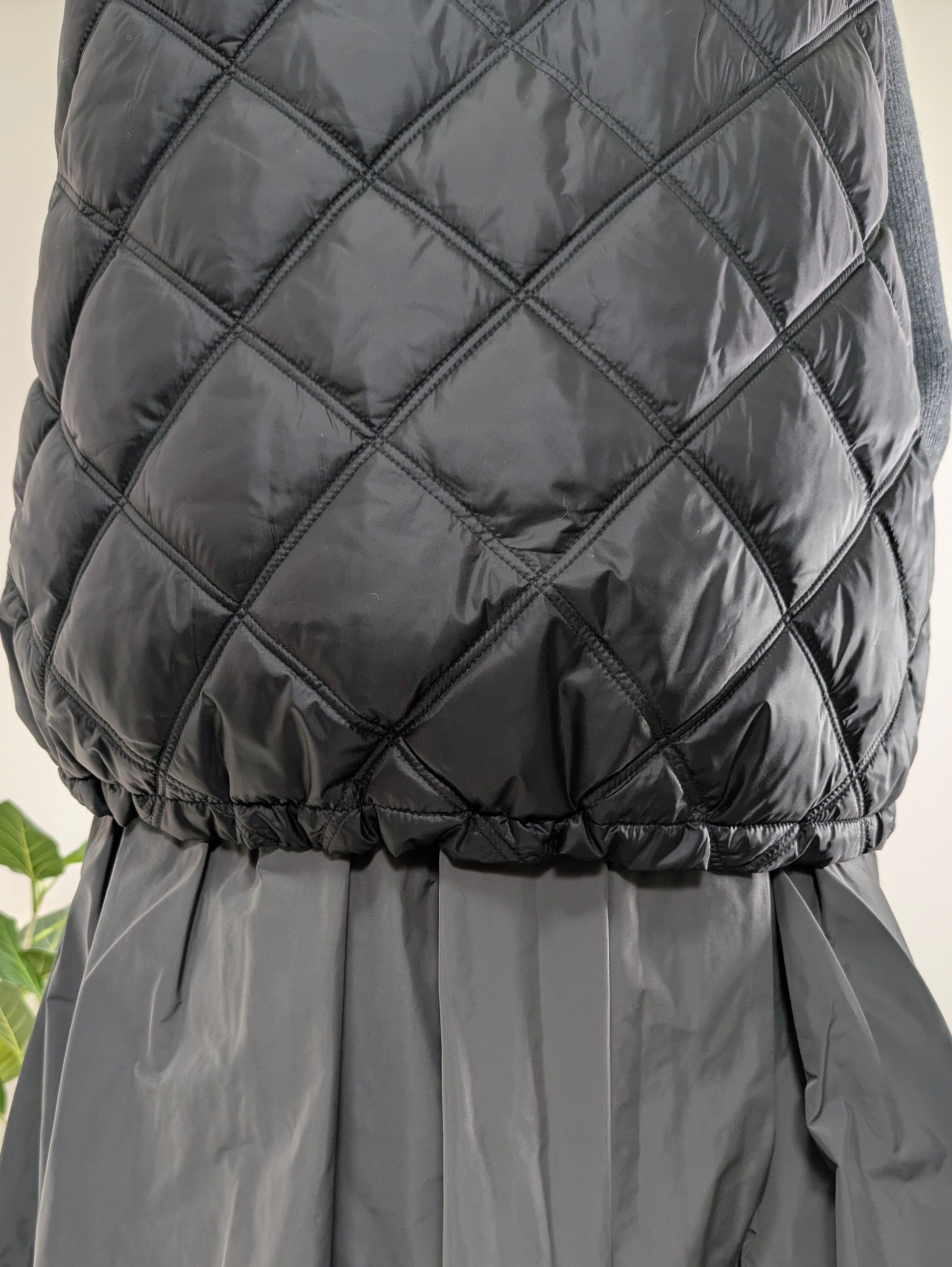 Boa x Taffeta Padded Short Vest