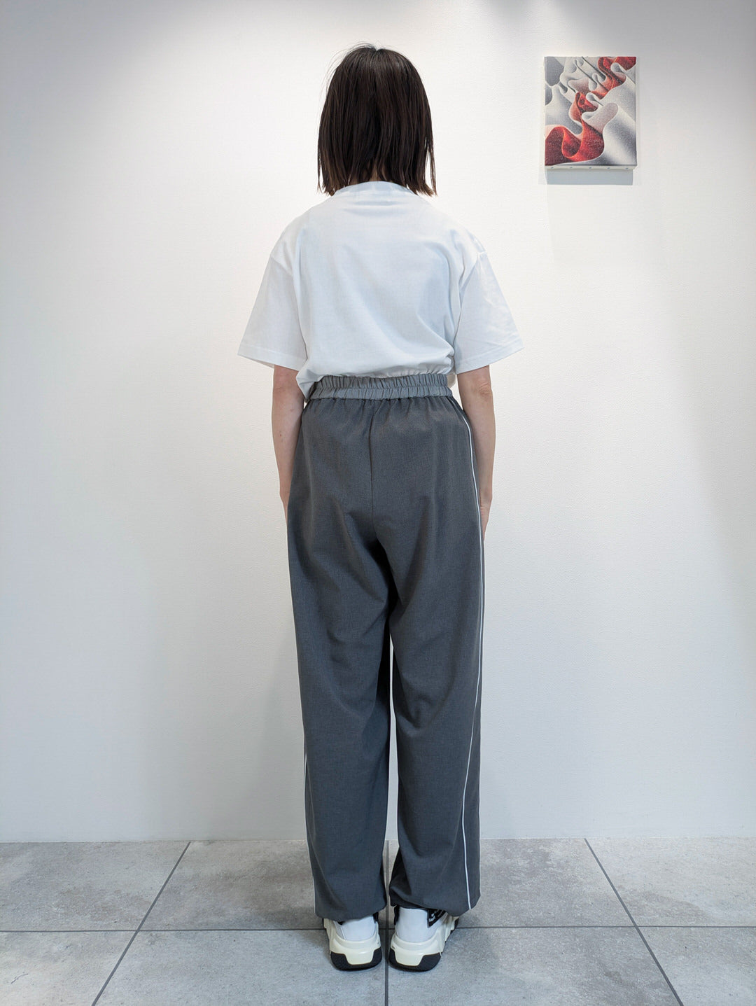 配色パイピングパンツ