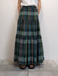Checked tiered skirt