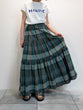Checked tiered skirt
