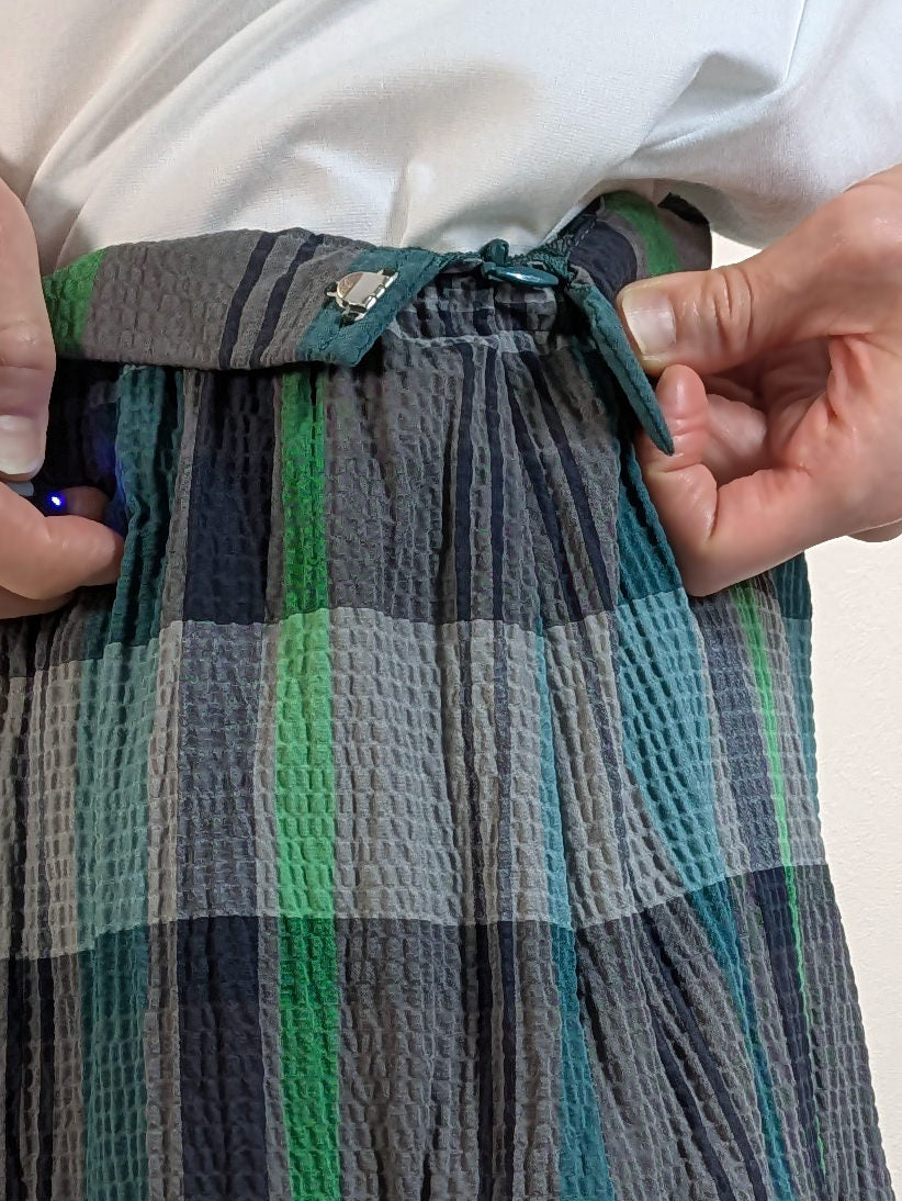 Checked tiered skirt