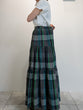 Checked tiered skirt
