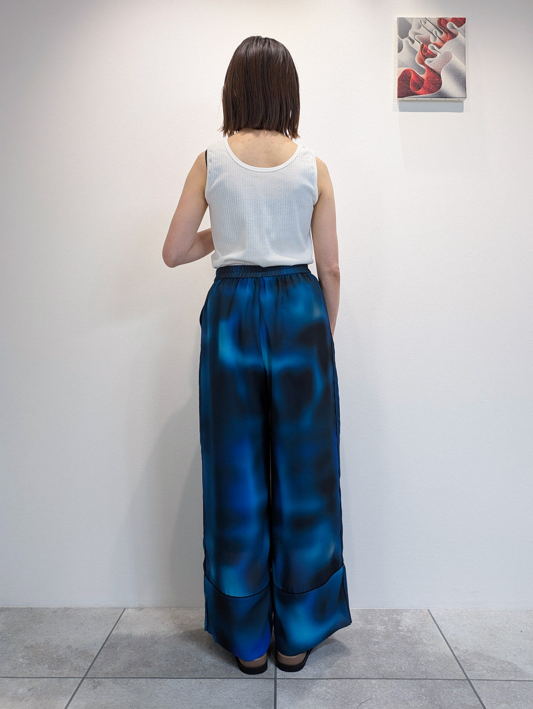 gradient print pants