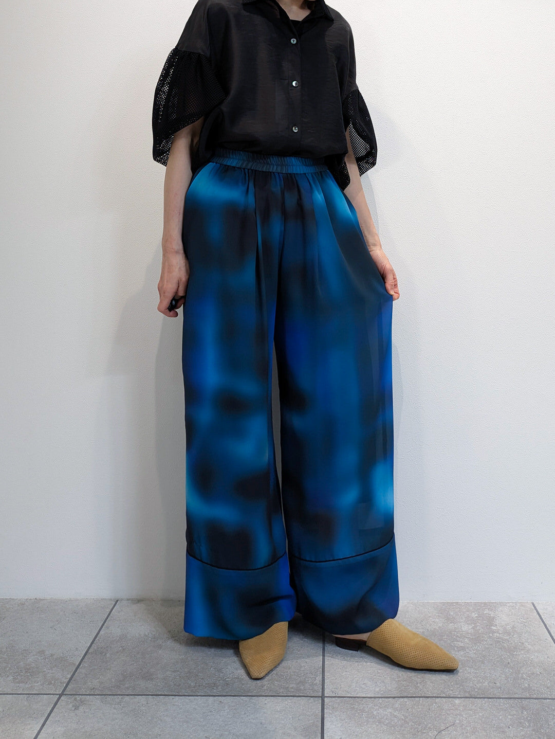 gradient print pants