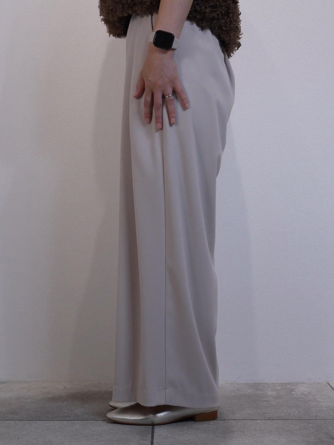 ハイウエストストレートパンツ