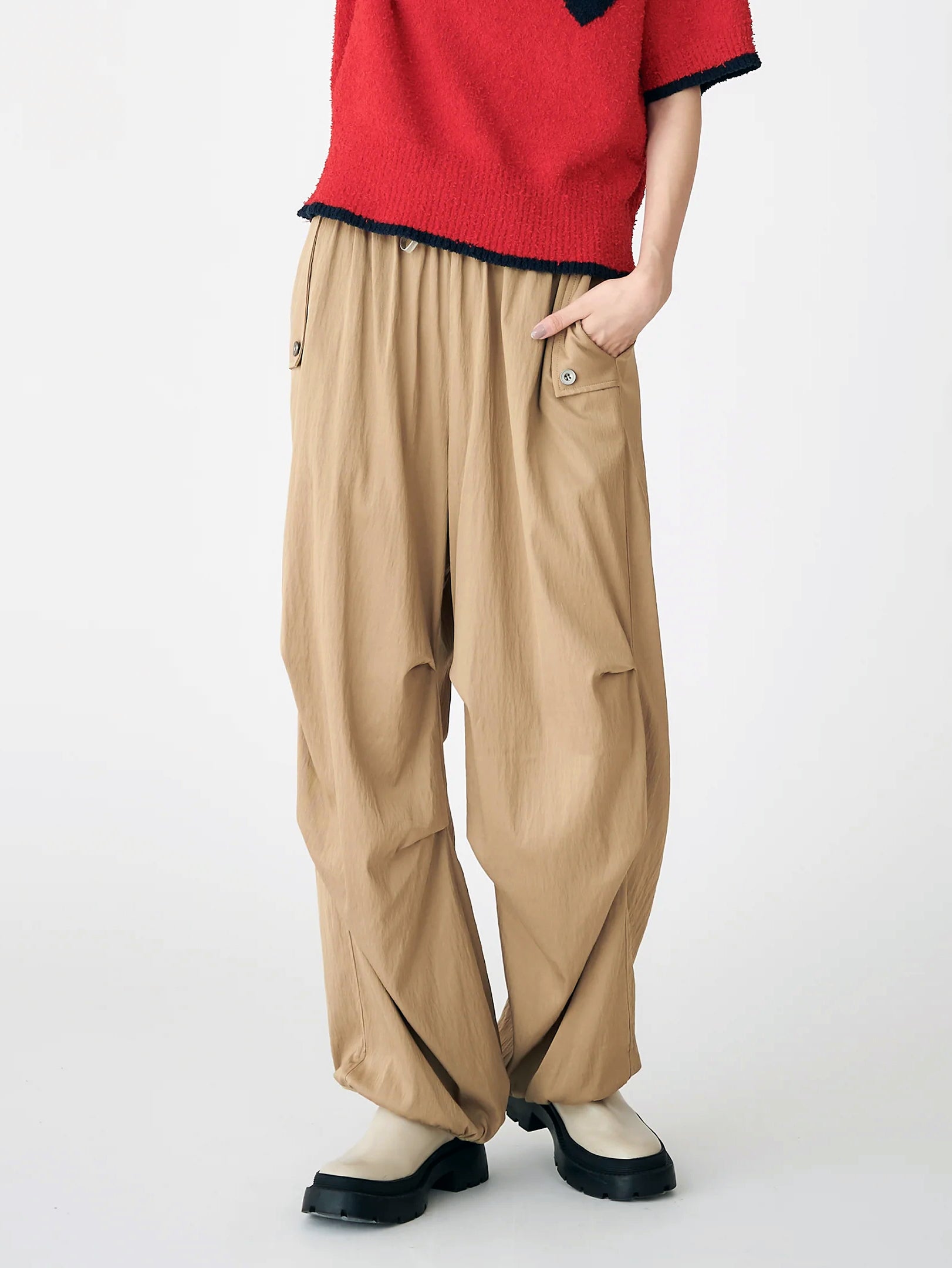 Nylon parachute pants