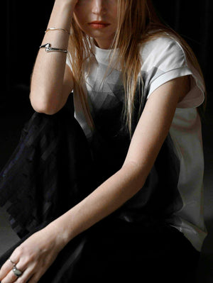 Mesh print T-shirt