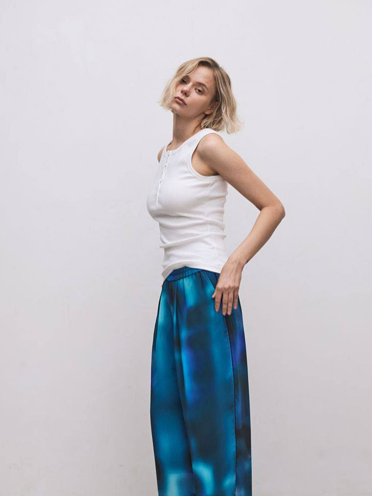 gradient print pants