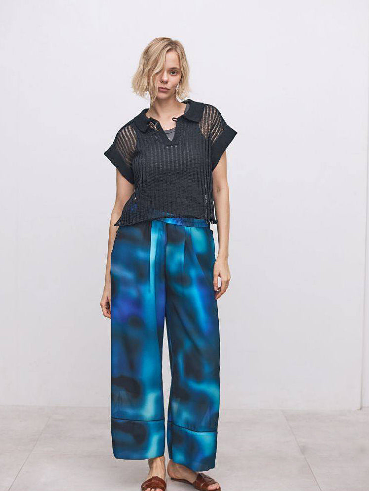 gradient print pants