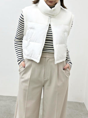 Docking cropped down vest