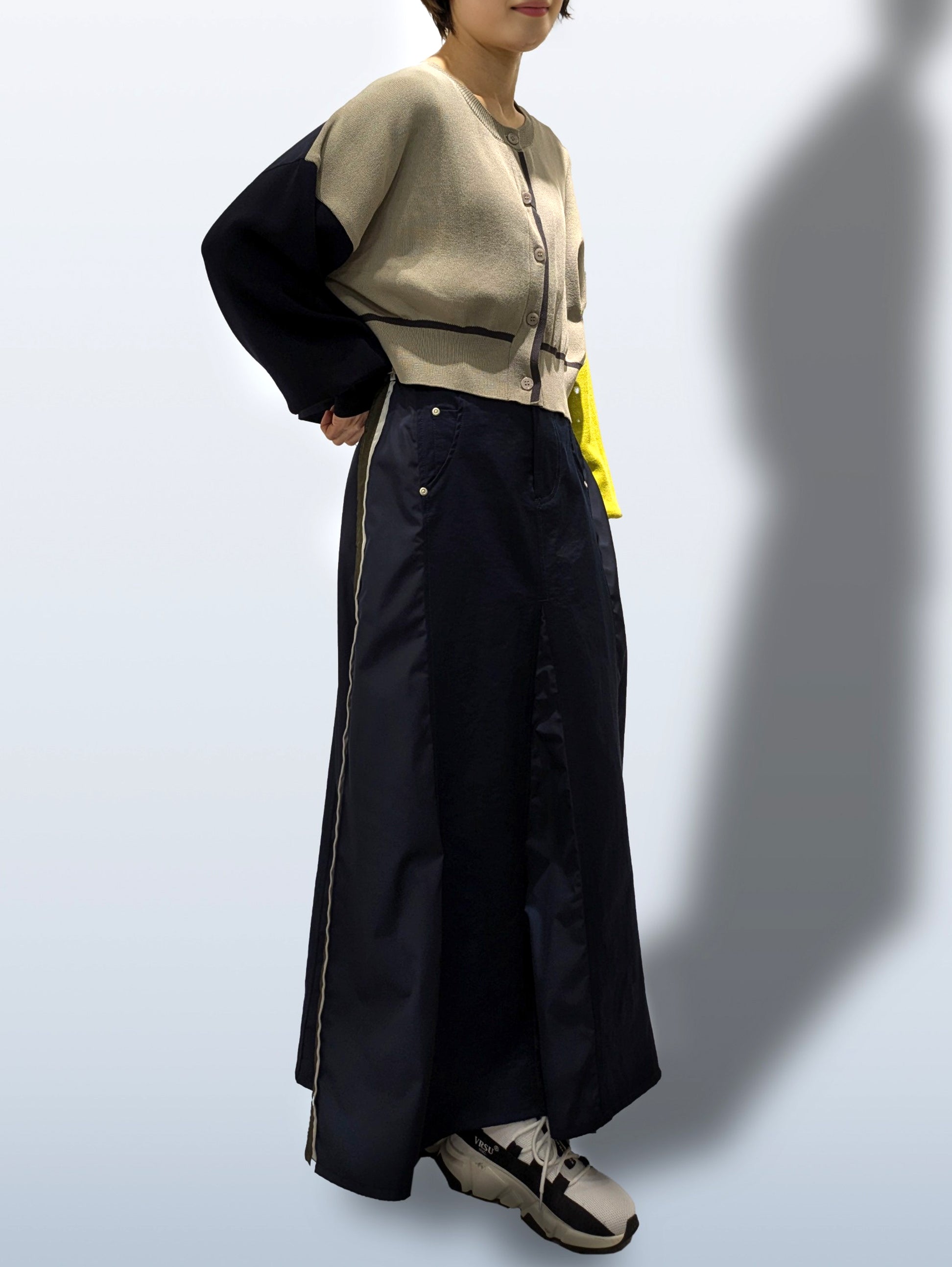 color scheme knit cardigan
