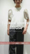 Tucked sleeve blouse