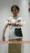 Mesh print T-shirt